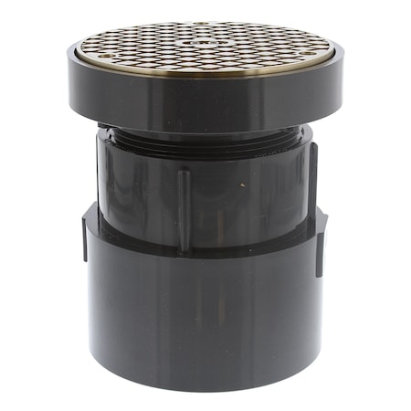 Jones Stephens 4in. LevelBest Complete Pipe Fit Cleanout System with 3in. Metal Spud and 5in. Nickel Bronze Cover C59245